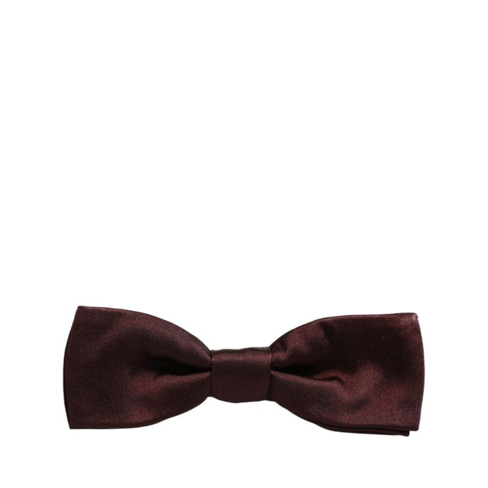 Dolce & Gabbana Men Brown 100% Silk Adjustable Neck Papillon Bow Men's Tie